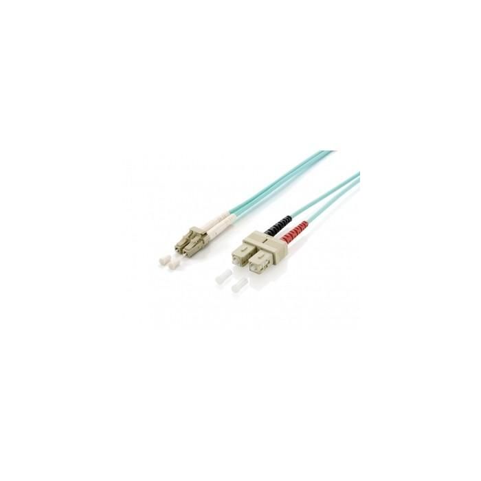 Equip LWL Patchkabel LC->SC 20.00m Multimode Duplex OM3 turq Polybeutel