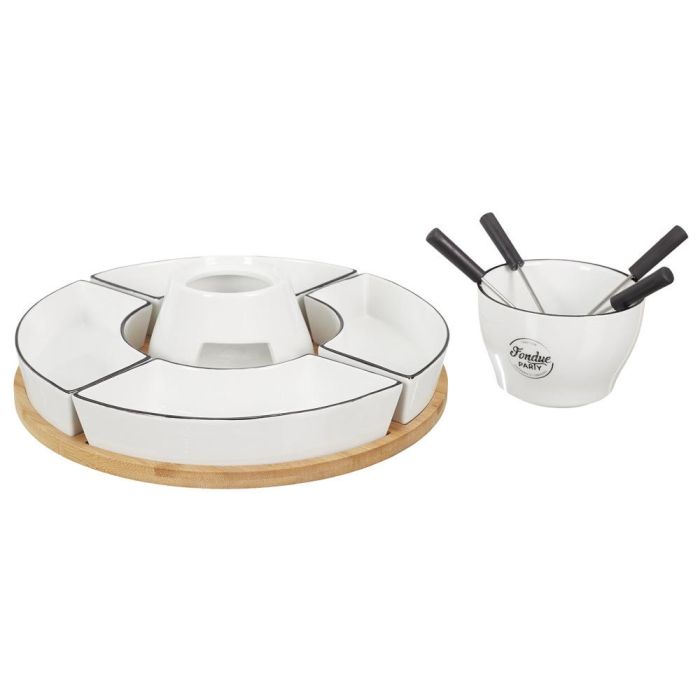 Cook Concept Fondue Bistrot para 4 personas con 4 pinchos, 4 bols y bandeja de bambú 6 Cook Concept Fondue Bistrot para 4 personas con 4 pinchos, 4 bols y bandeja de bambú 6