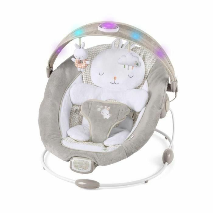Ingenuity Transat Light Up Rabbit Arch - Twinkle Tails 99 Tumbona para Bebé con Suaves Telas de Felpa y Peluche de Conejo 1