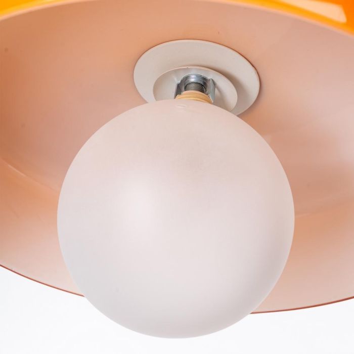 Lámpara Techo Naranja Metal-Cristal 25 X 25 X 23 cm