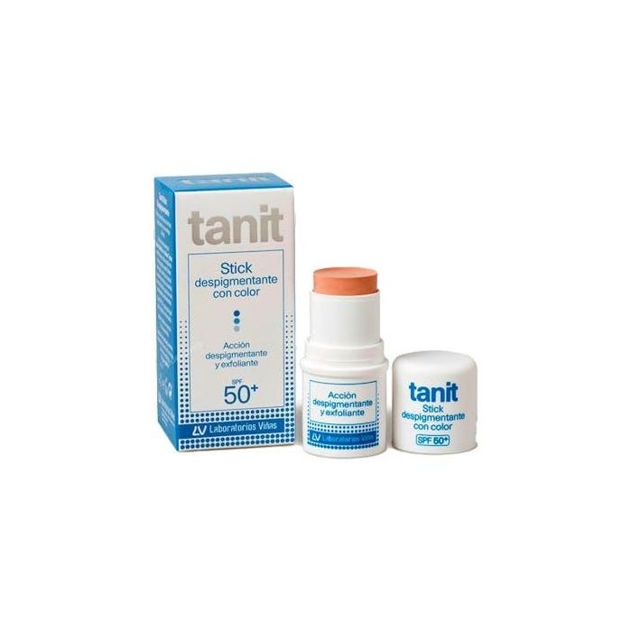 Tanit Stick Despigmentante Antimanchas con Protector Solar Facial SPF 50+ y Color para Tratar y Ocultar Manchas Localizadas 4 g