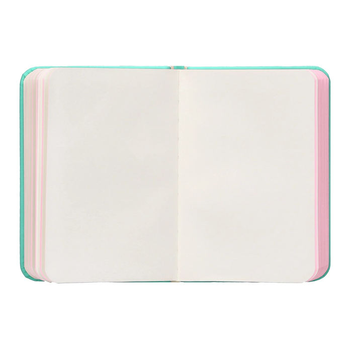 Antartik Cuaderno A7 Tapa Dura Hojas Lisas Rosa y Turquesa 80 Hojas 80gr FSC 7