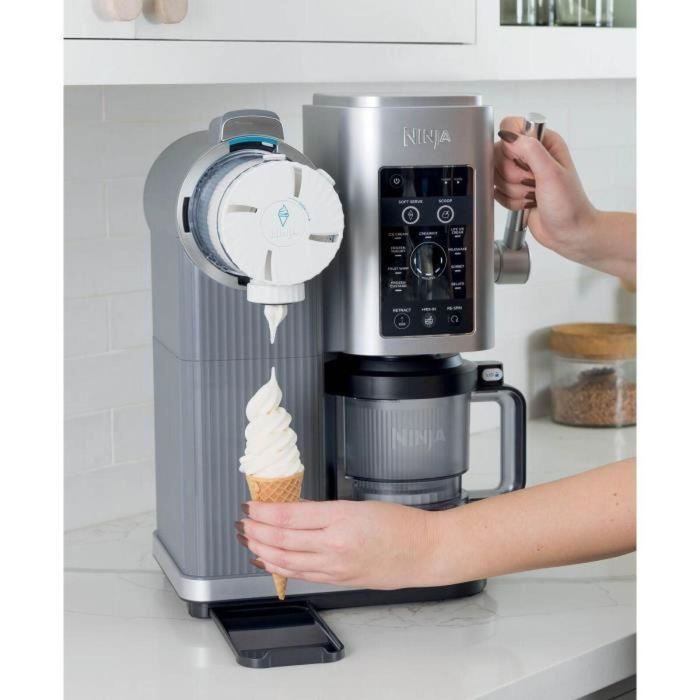 Ninja Heladera Creami Swirl NC701EU, Capacidad 480 ml, 13 Programas (incluye Helado Suave), 2 Recipientes 1