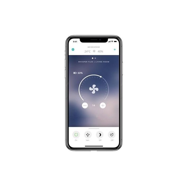 Duux DXCF13 Ventilador de Sobremesa o Pie Silencioso Flex Smart Blanco, Control por App, 26 Velocidades, Portátil 9 Duux DXCF13 Ventilador de Sobremesa o Pie Silencioso Flex Smart Blanco, Control por App, 26 Velocidades, Portátil 9