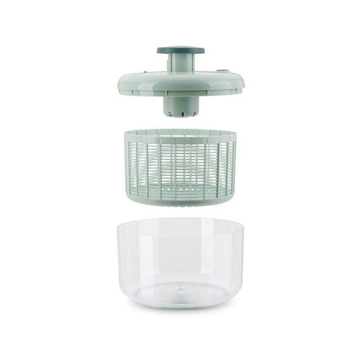 Livoo MEN434 Centrifugadora de ensaladas con empujador 4,2 L - Cesta escurridora, apta lavavajillas 4