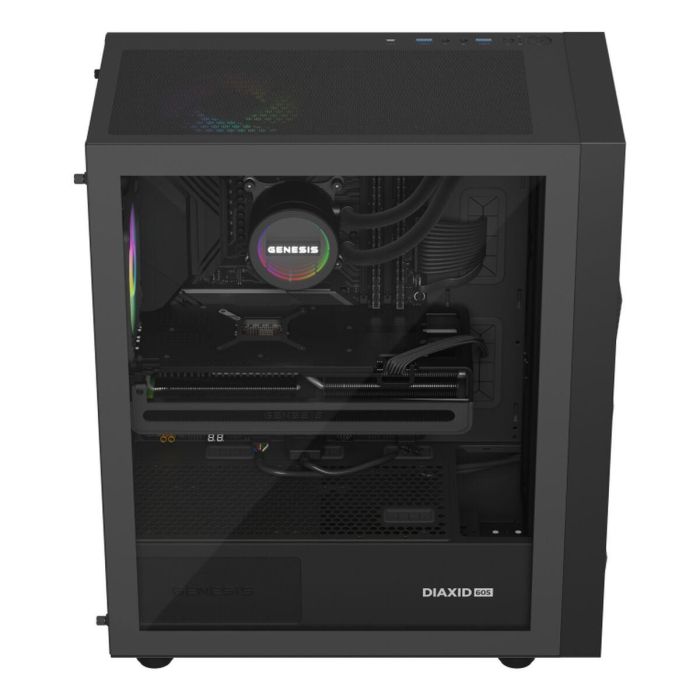 GENESIS NLG-2321 Kit de Refrigeración Líquida para Ordenador, Carcasa PC, Negro, 3 Ventiladores, Iluminación LED RGB 1