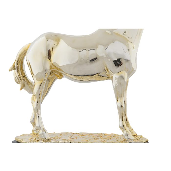 DKD Home Decor Figura de Caballo para Decoración del Hogar de Resina, Dorado y Negro, Largo 11.5 x Alto 26 x Ancho 30 cm 3
