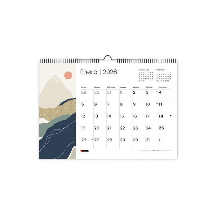 Calendario (2026) Miquelrius Pared Trends Mountains Mensual Para Escribir A3 420X296