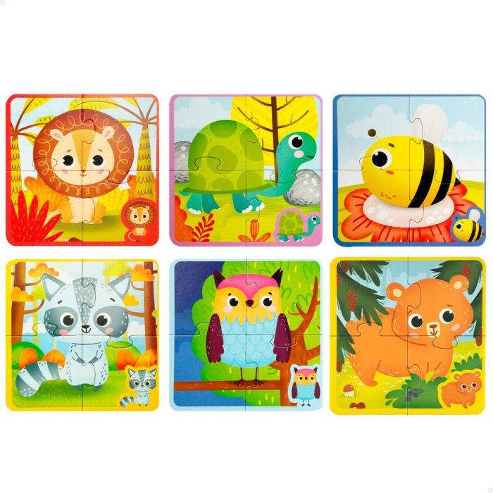 Puzzle Infantil Lisciani Giochi 16 x 0,1 x 16 cm Táctil 24 Piezas 4 Piezas (6 Unidades) 6