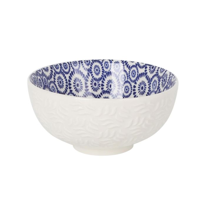 La Mediterranea Bol Aperitivo Japonés Ø15.3 x 7.2 cm con 6 Diseños Relieve "Kaito" Cerámica (18 Unidades)