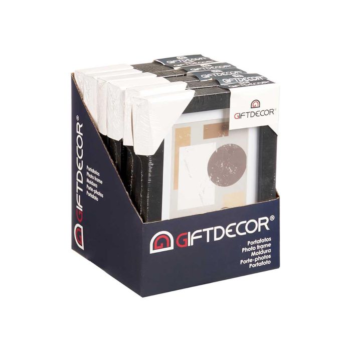 Giftdecor Portafoto de Pared con Paspartú 10x15 cm, Madera MDF y Vidrio, Negro (24 Unidades) 2 Giftdecor Portafoto de Pared con Paspartú 10x15 cm, Madera MDF y Vidrio, Negro (24 Unidades) 2