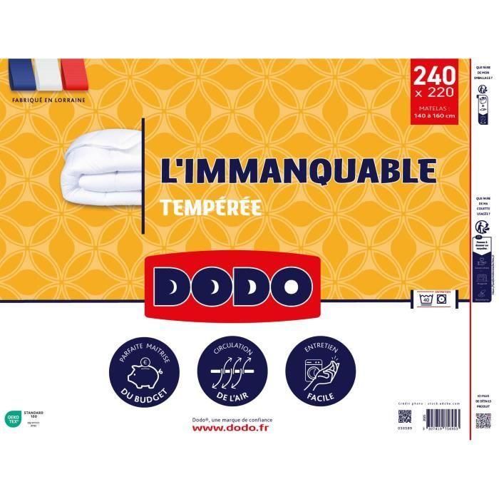 DODO - Edredón nórdico templado 250 g/m² - IMPRESCINDIBLE - 220 x 240 cm - Blanco DODO - Edredón nórdico templado 250 g/m² - IMPRESCINDIBLE - 220 x 240 cm - Blanco