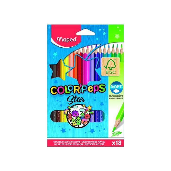 Lapices De Colores Maped Color Peps Estuche De 18