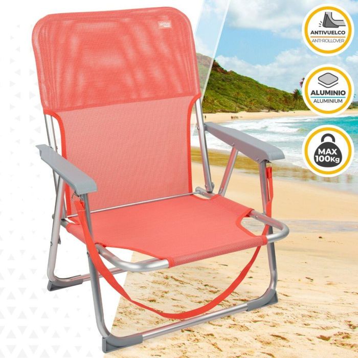 Silla Plegable Aktive Flamingo Coral 44 x 72 x 35 cm (4 Unidades) 3