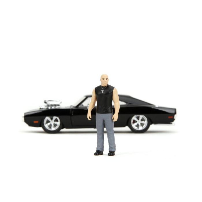 Jada Toys Figura Dominic Toretto y Coche Dodge Charger R/T Fast & Furious 1:24 4