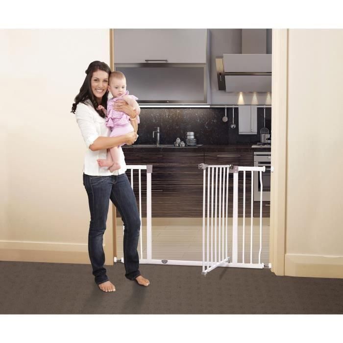 DREAMBABY Barrera de seguridad Extra grande LIBERTY - Por presión - L 99/105.5 x H 75 cm - Blanco 1 DREAMBABY Barrera de seguridad Extra grande LIBERTY - Por presión - L 99/105.5 x H 75 cm - Blanco 1