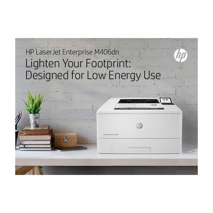 HP LaserJet Enterprise M406dn Impresora Láser Monocromo con JetIntelligence 12 HP LaserJet Enterprise M406dn Impresora Láser Monocromo con JetIntelligence 12