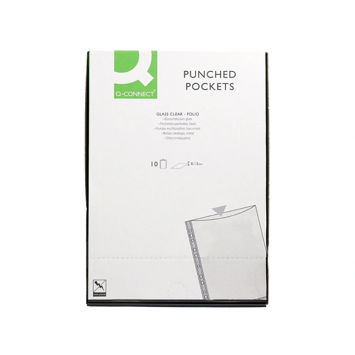 Q-connect Funda Multitaladro Cristal Folio 120 micras (Bolsa 10 Unidades) 5