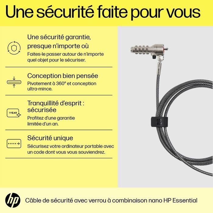 Cable de Seguridad HP 63B31AA 1,83 m Negro 5 Cable de Seguridad HP 63B31AA 1,83 m Negro 5