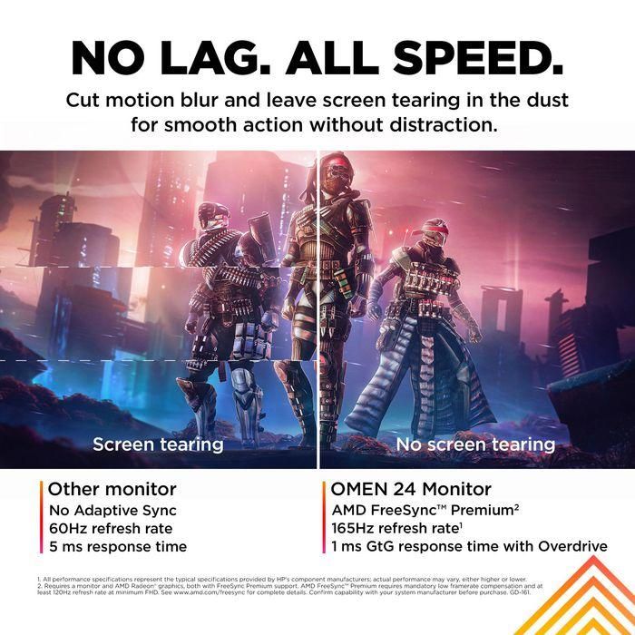 HP OMEN 24 Monitor Gaming 23.8 pulgadas FHD 165Hz para Juegos de Alto Rendimiento, Colores Vibrantes y Diseño Elegante 9