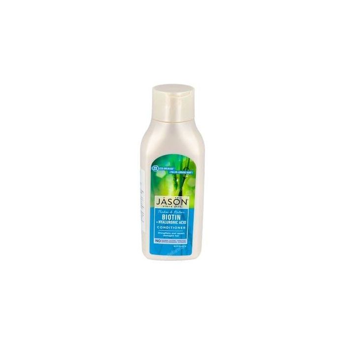 JASON Acondicionador Biotina Natural, repara y fortalece cabello dañado, hidrata sin apelmazar, Vitamina B5, Ácido Hialurónico, 500ml