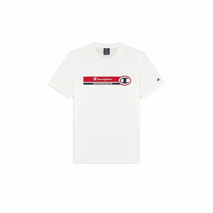Camiseta de Manga Corta Hombre Champion Crewneck Blanco 0 Camiseta de Manga Corta Hombre Champion Crewneck Blanco 0