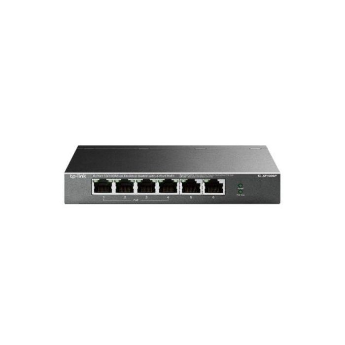 TP-Link TL-SF1006P Switch No Administrado, 6 Puertos RJ-45 Fast Ethernet 10/100 con PoE, 1.2Gbps, Sin Ventilador, Negro TP-Link TL-SF1006P Switch No Administrado, 6 Puertos RJ-45 Fast Ethernet 10/100 con PoE, 1.2Gbps, Sin Ventilador, Negro