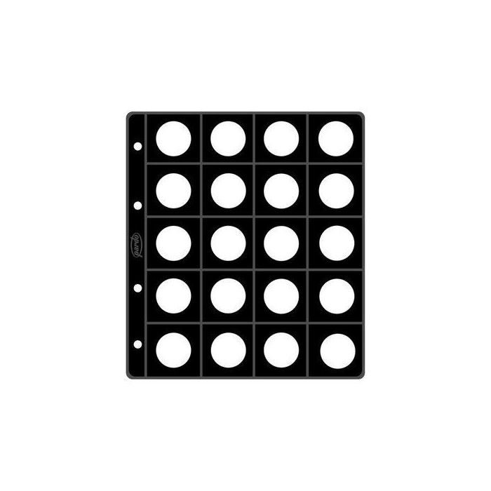 Funda Para Album De Monedas Pardo Especial 2 Euros 20 Aloj. (Set de 25)