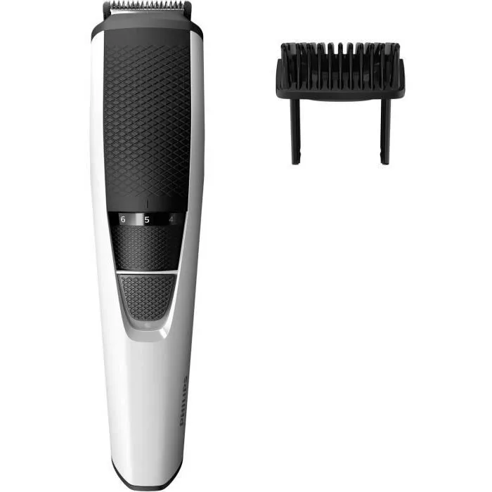 Philips Cortapelos Beardtrimmer BT3206/14 con Sistema Lift & Trim, 10 Posiciones de Longitud, Uso 45 Minutos sin Cable, Color Blanco 1 Philips Cortapelos Beardtrimmer BT3206/14 con Sistema Lift & Trim, 10 Posiciones de Longitud, Uso 45 Minutos sin Cable, Color Blanco 1