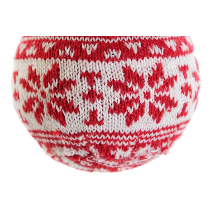 DKD Home Decor Decoración Colgante Navidad Tradicional Rojo Gris 8 x 8 x 8 cm (12 Unidades) 2