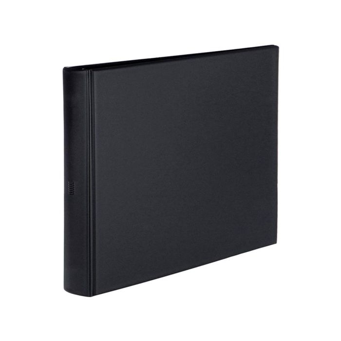 Carpeta Multifin Alfa 3002-G 11 Anillas 40 mm Plastico Cuarto Negro 1