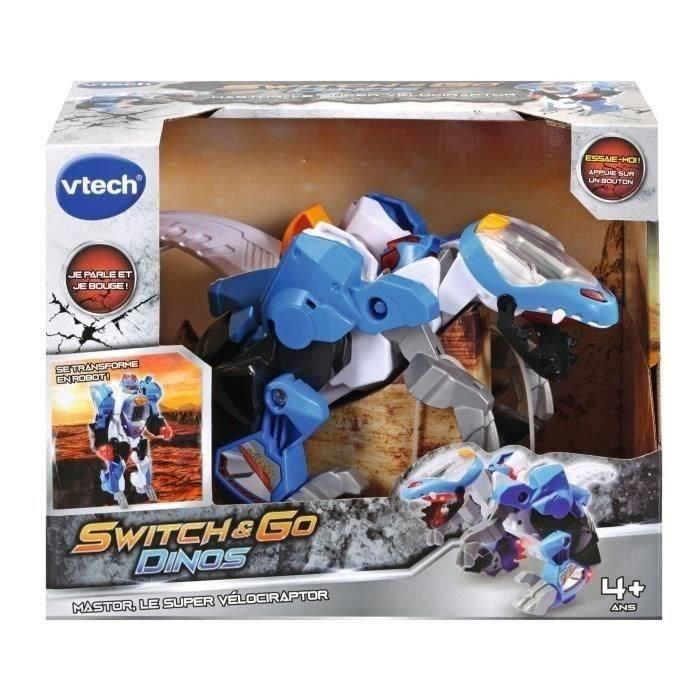 Vtech 525105 - Mastor, El Súper Velociraptor Robot Switch & Go Dinos para Niños +4 Años 2
