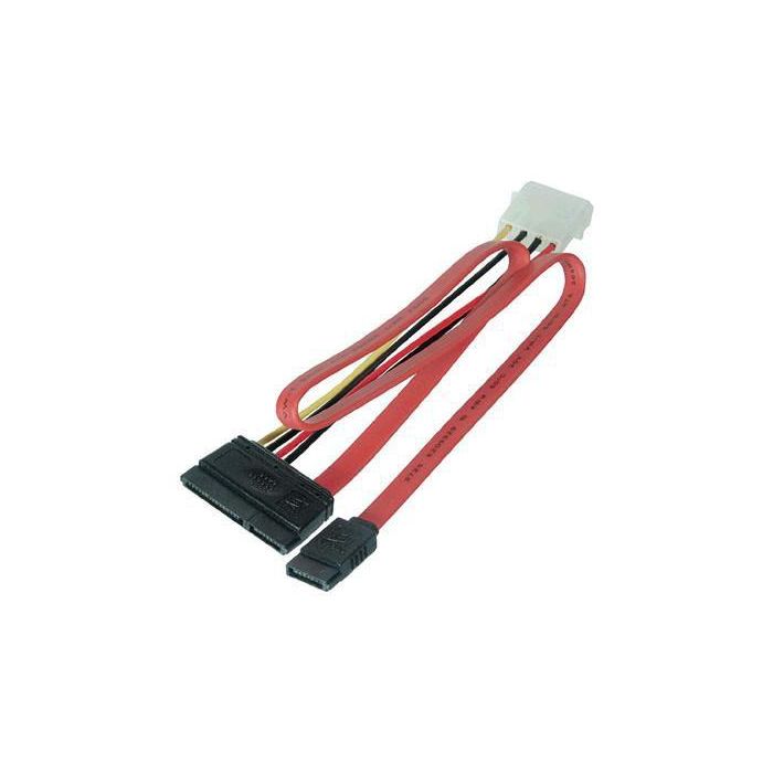 MicroConnect Cable de alimentación SATA 15+7pin-4+7pin