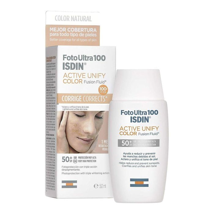 Protector Solar con Color Isdin Foto Ultra Active Unify SPF 50+ 50 ml