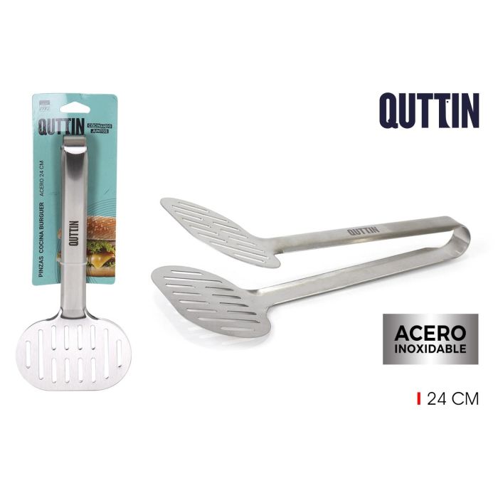 Pinzas de cocina acero inoxidable para hamburguesas 24 cm Quttin (18 Unidades) Pinzas de cocina acero inoxidable para hamburguesas 24 cm Quttin (18 Unidades)
