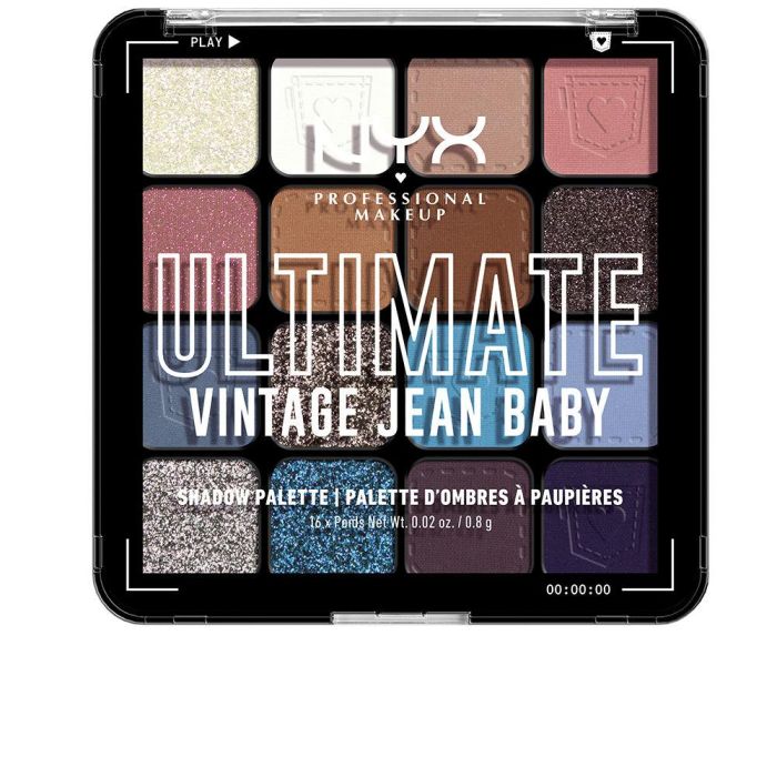 Nyx Professional Make Up Ultimate Vintage Jean Baby Paleta De Sombras 16 X 0,8 gr