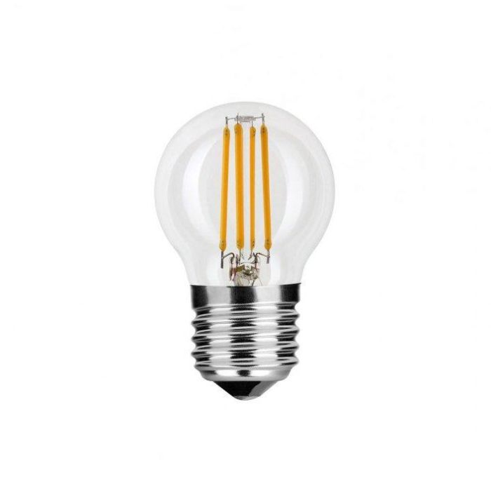 TOSHIBA Bombilla LED Filamento G45 E27 4.5W Luz Cálida 2700K