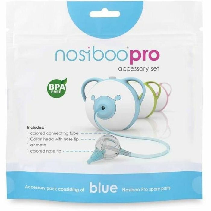 Nosiboo Pro Juego de Accesorios para Aspirador Nasal - Set de Cabeza Colibrí, Boquillas, Tubo y Malla de Aire - Azul 1 Nosiboo Pro Juego de Accesorios para Aspirador Nasal - Set de Cabeza Colibrí, Boquillas, Tubo y Malla de Aire - Azul 1