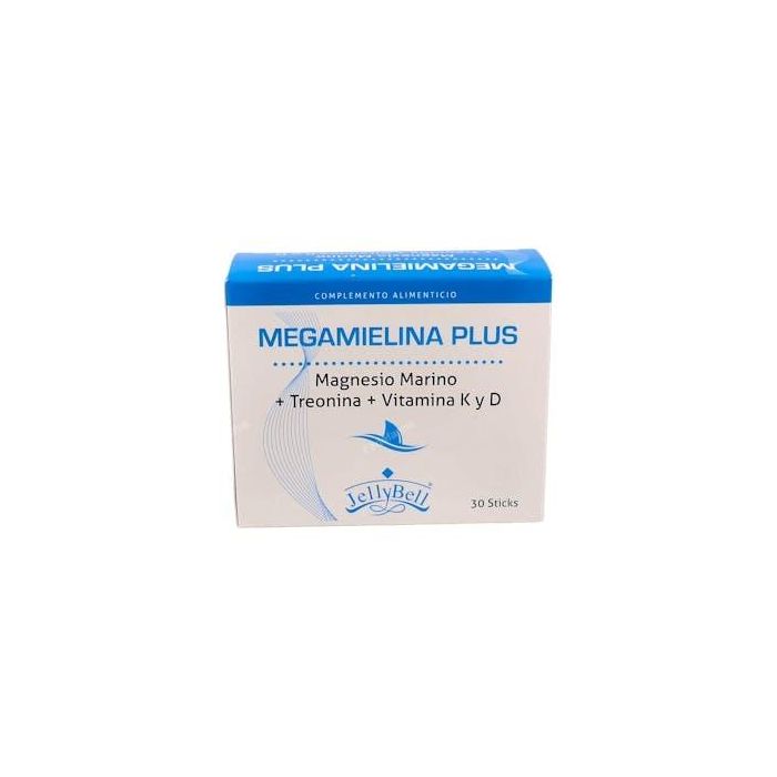 JELLYBELL Megamielina Plus 30 Sticks, Complemento alimenticio para huesos, articulaciones y osteoporosis con Magnesio, L-Treonina, Vitaminas K y D