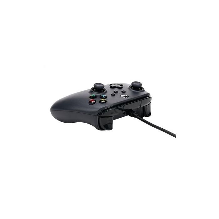 Power A 1519265-01 Mando con Cable para Xbox Series X/S, Xbox One y PC, Negro - Cable USB Extraíble 3m, Motores de Vibración 3