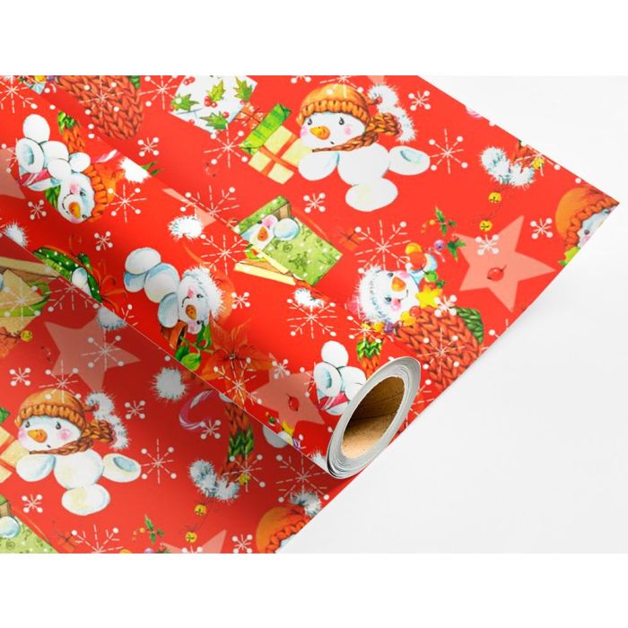 Papel De Regalo Liderpapel Navidad Rollo Ancho 70 cm Longitud 2 Mt Gramaje 60 gr Diseños Surtidos B-2024 50 unidades 11