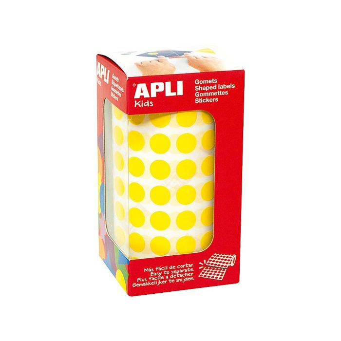 Apli Gomets Redondos 10,5 mm Rollo Amarillo -Rollo 5192 Unidades- 1