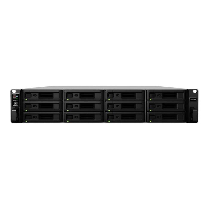 Synology RS3618XS Servidor NAS Rack 2U con Intel Xeon D-1521, 8GB RAM ampliable a 64GB y 12 Bahías Hot-Swap