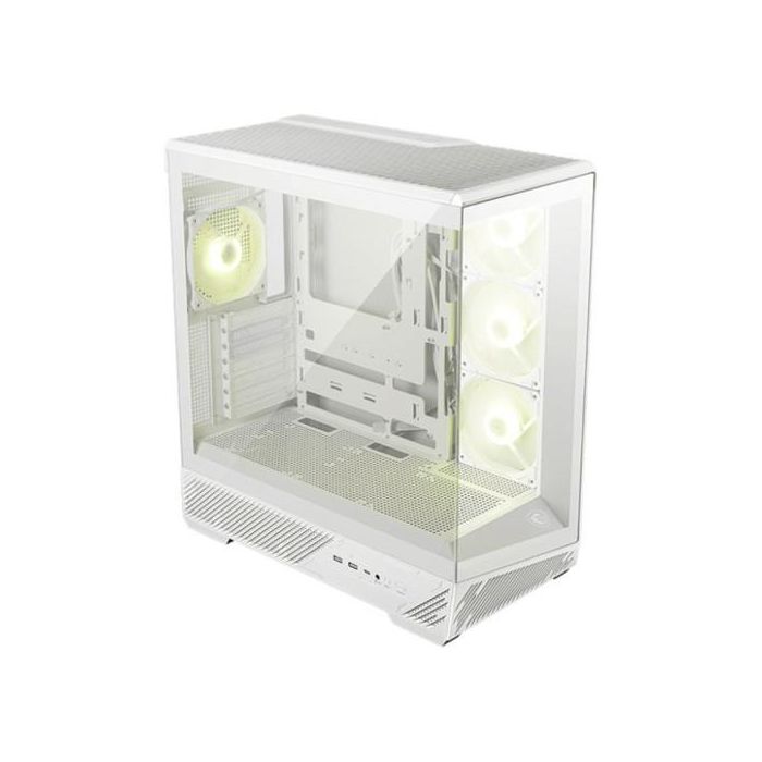 MSI MAG PANO 130R PZ Micro-ATX Panorámica Blanca con 3 Ventiladores ARGB, USB 3.2 Tipo C y Vidrio Templado