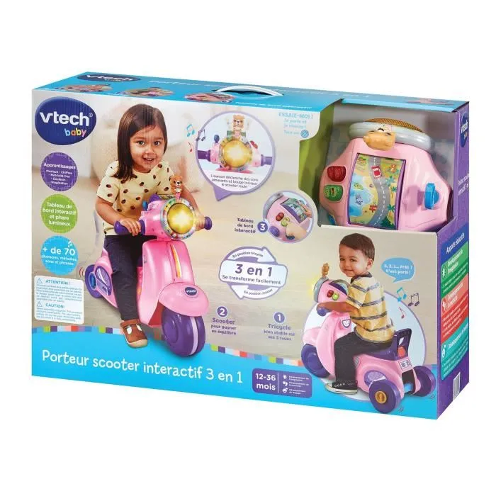 Vtech VTE3417765723551 Paseo En Scooter Interactivo 3 En 1 Rosa - Idioma Francés 4 Vtech VTE3417765723551 Paseo En Scooter Interactivo 3 En 1 Rosa - Idioma Francés 4
