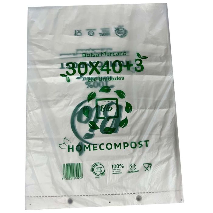 Bolsa Bloc 30x40 cm Compostable 12 Micras Paquete 200 Ud Bolsa Bloc 30x40 cm Compostable 12 Micras Paquete 200 Ud
