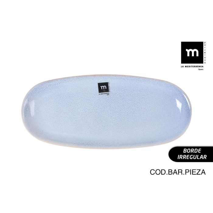 Fuente Oval Macarella Blue 29x13.5x2.4 cm - Inde (24 Unidades) Fuente Oval Macarella Blue 29x13.5x2.4 cm - Inde (24 Unidades)