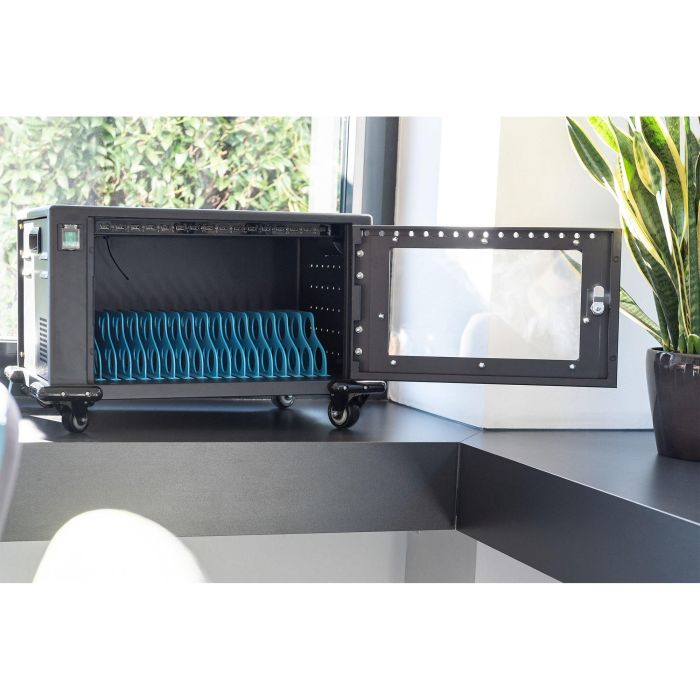 Digitus Armario de carga móvil para 16 tablets hasta 14'' USB-A, Metal, Negro con 4 ruedas 8 Digitus Armario de carga móvil para 16 tablets hasta 14'' USB-A, Metal, Negro con 4 ruedas 8