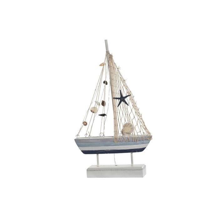 Figura Mediterraneo DKD Home Decor Azul Blanco 6 x 40.5 x 23 cm (2 Unidades) 1