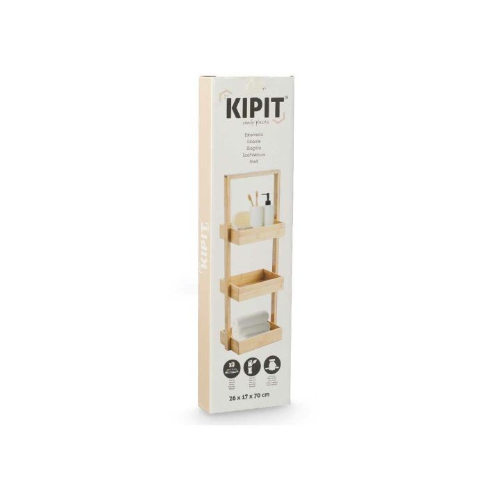 Estantería Kipit B6729A Natural Bambú 26 x 70 x 17 cm (6 Unidades) 2